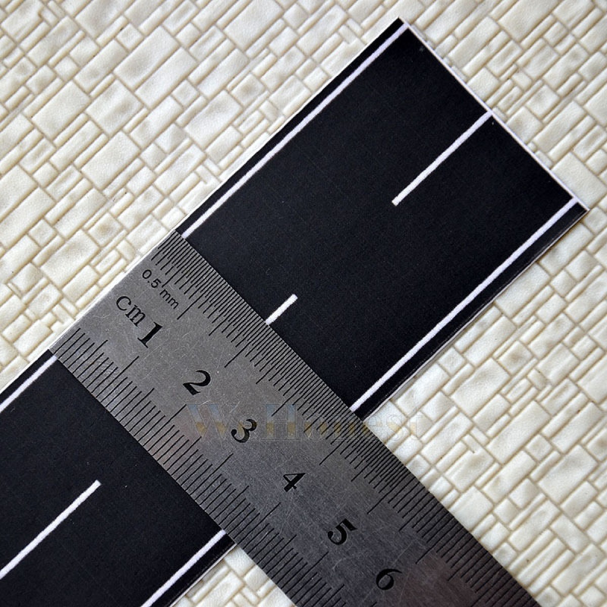 1 x  N scale 1:160 BLACK TAR MACK ROAD STRIPs 40mm x 500mm Self Stick